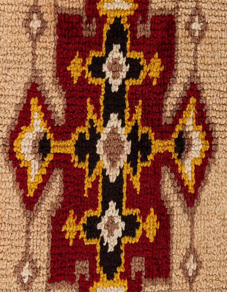 Detail image of  2' 6 x 4' 5  Hand Knotted Moroccan Wool Rug