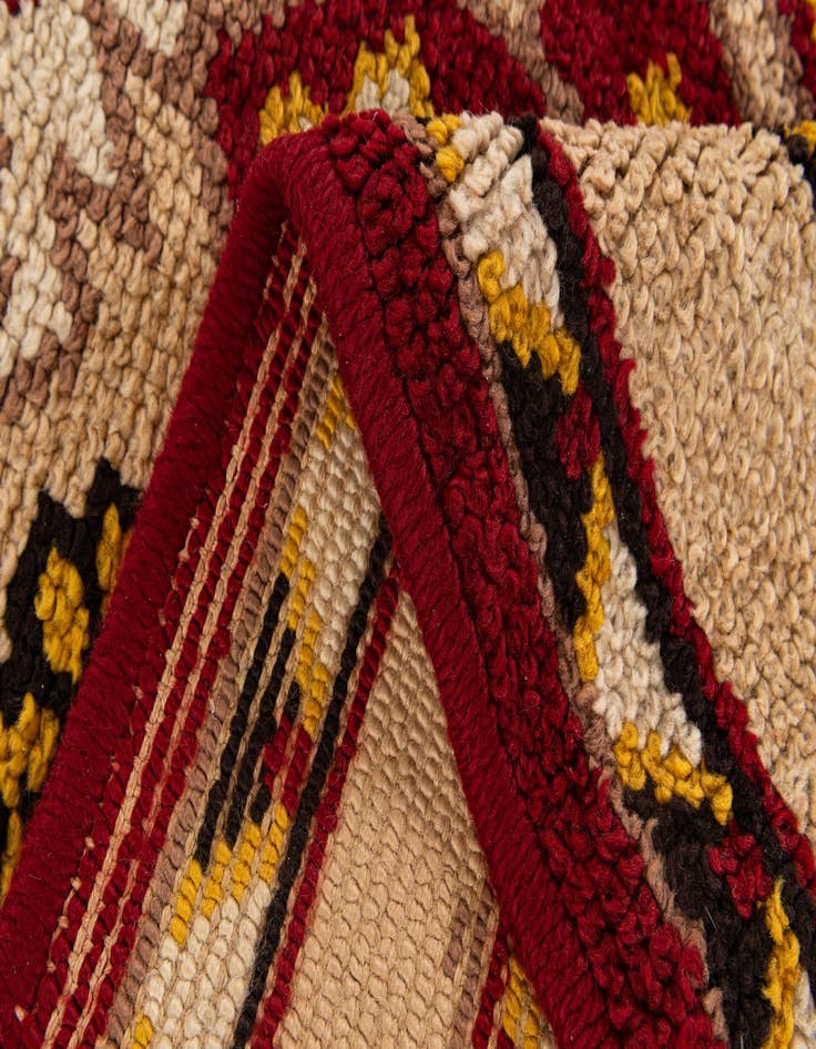 Detail image of  2' 6 x 4' 5  Hand Knotted Moroccan Wool Rug