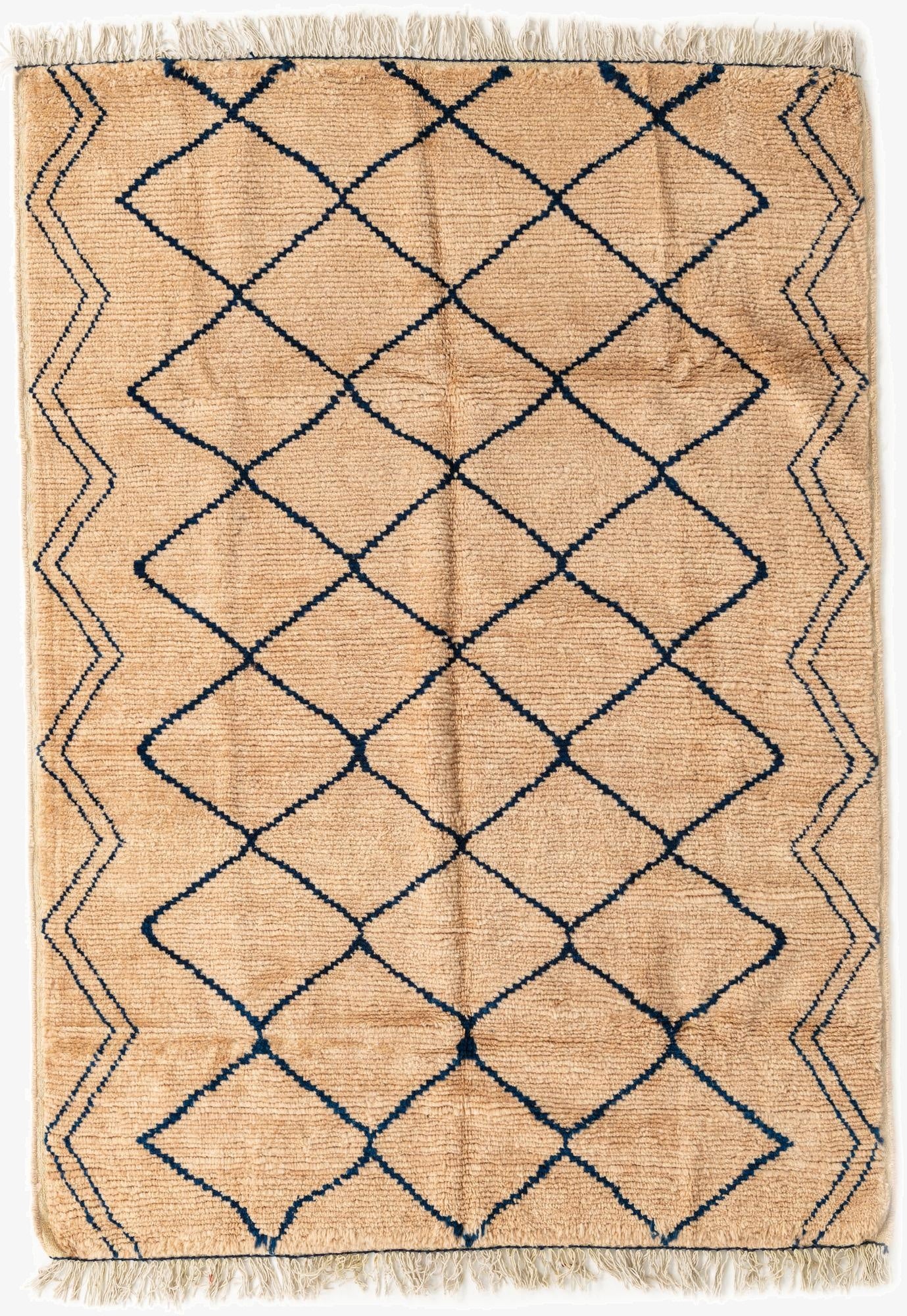  5' 2 x 7' 1  Hand Knotted Moroccan Wool Rug