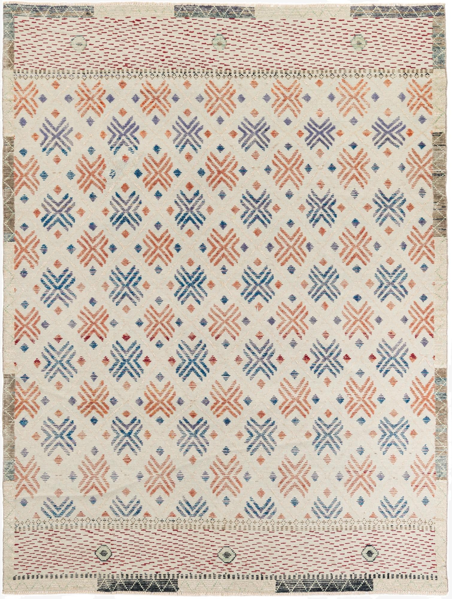  7' 8 x 10' 4  Hand Knotted Moroccan Wool Rug