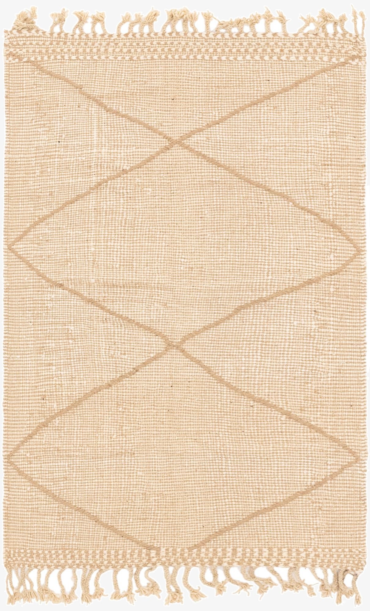  3' 8 x 5' 6  Hand Knotted Moroccan Wool Rug