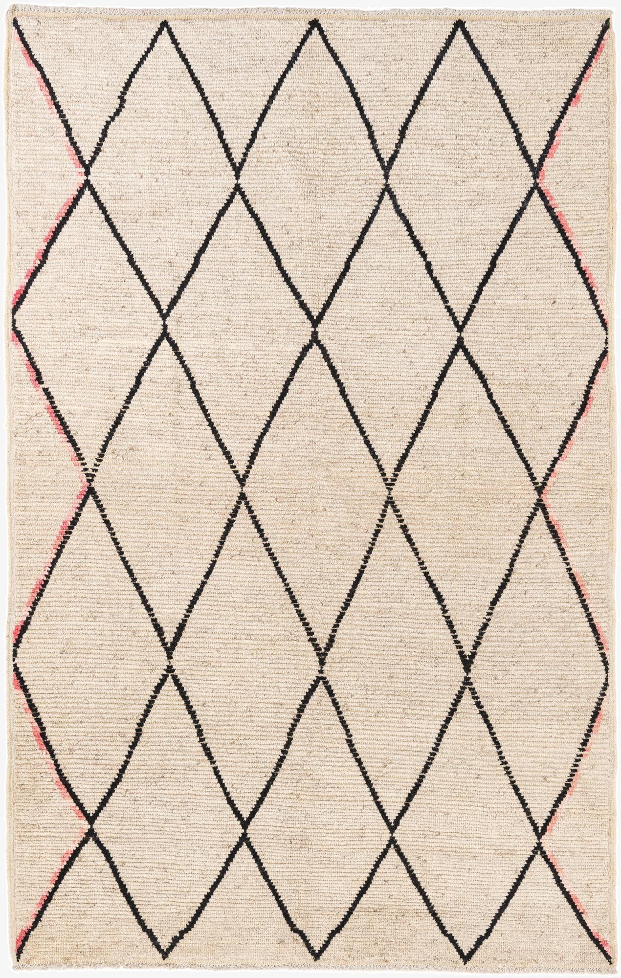  5' 3 x 8' 3  Hand Knotted Moroccan Wool Rug