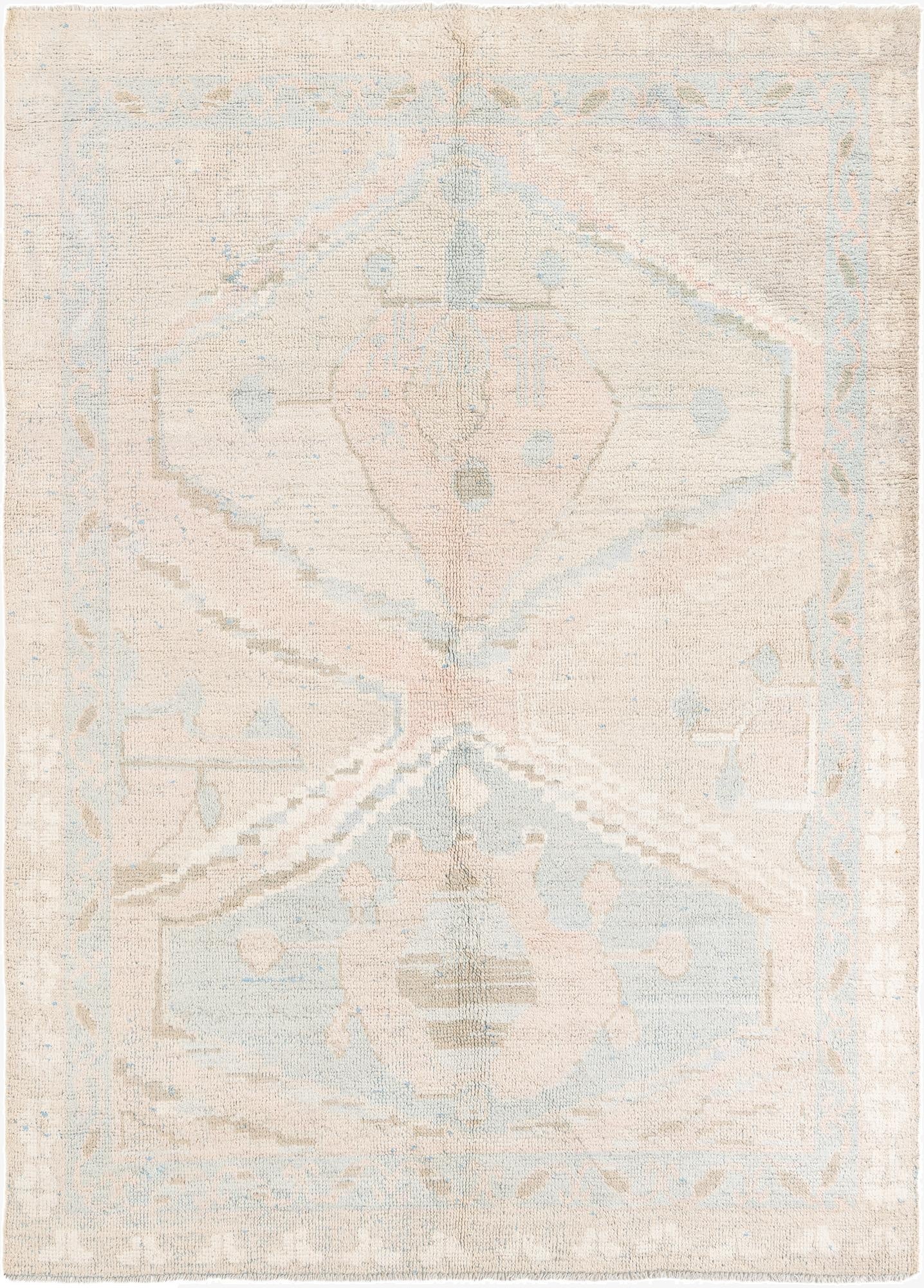  7' 2 x 10'  Hand Knotted Moroccan Wool Rug
