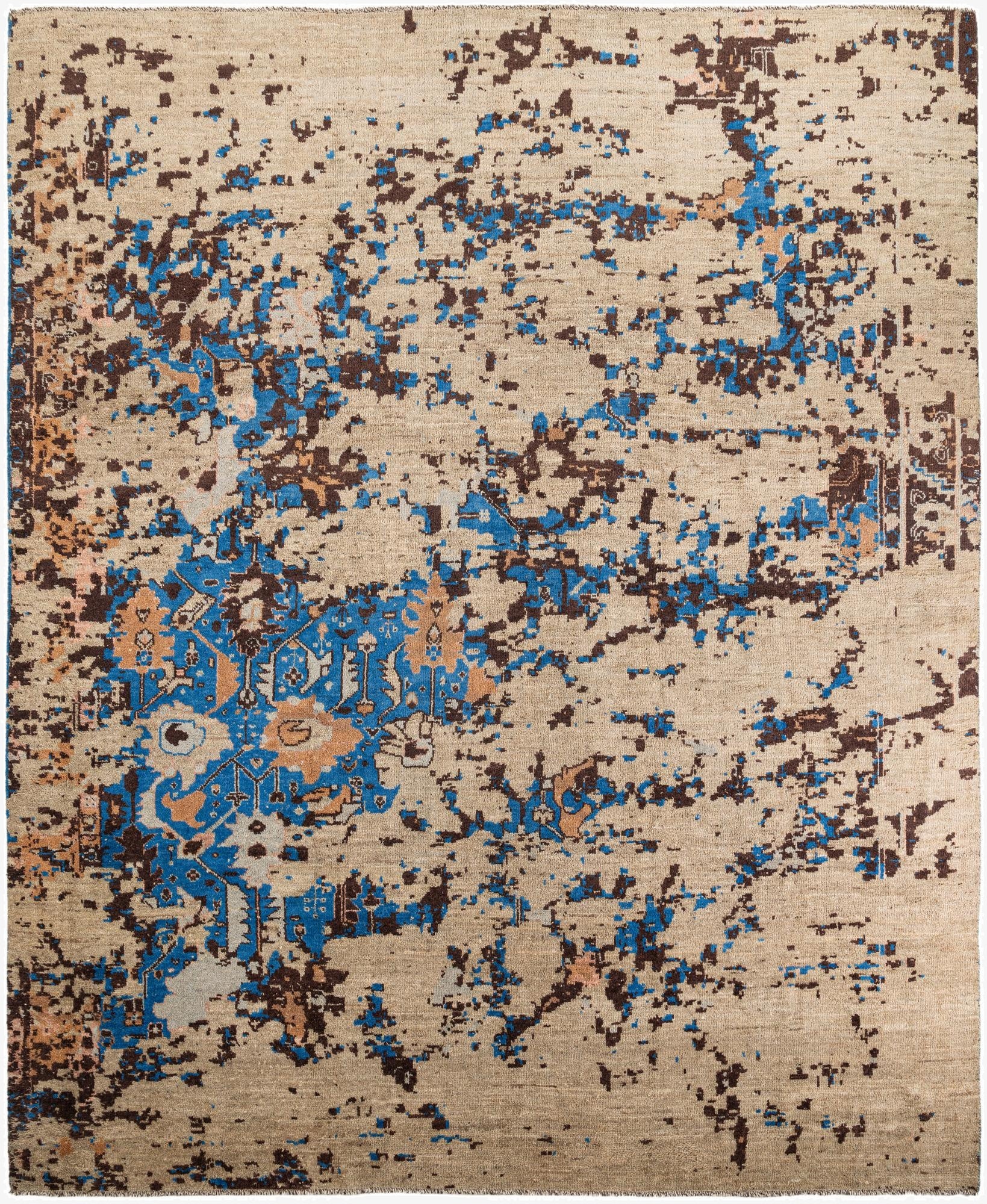  12' 4 x 15' 3  Hand Knotted Moroccan Wool Rug