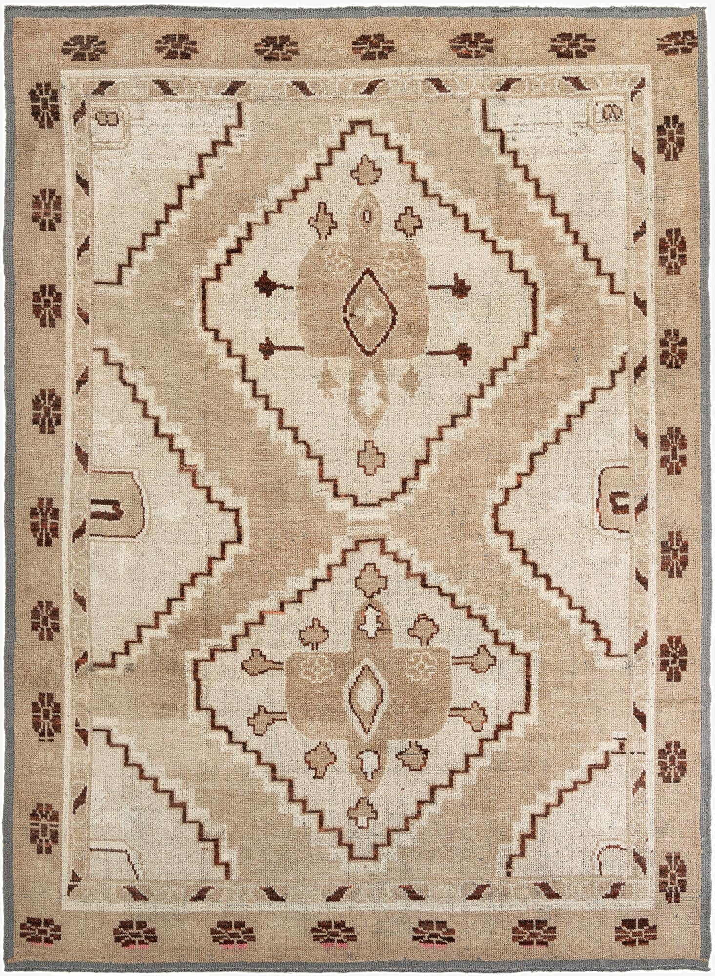  9' x 12' 1  Hand Knotted Moroccan Wool Rug