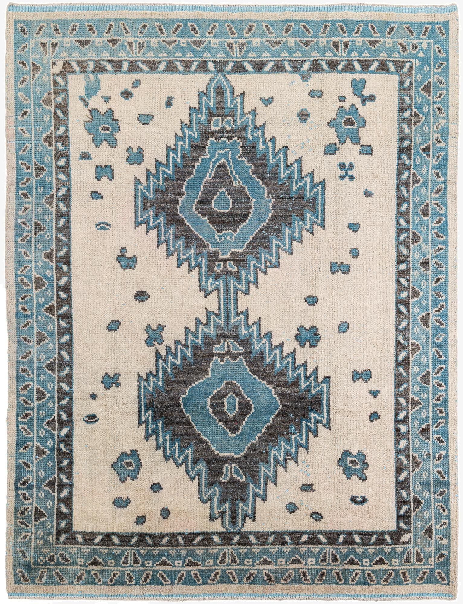  7' 8 x 10' 1  Hand Knotted Moroccan Wool Rug