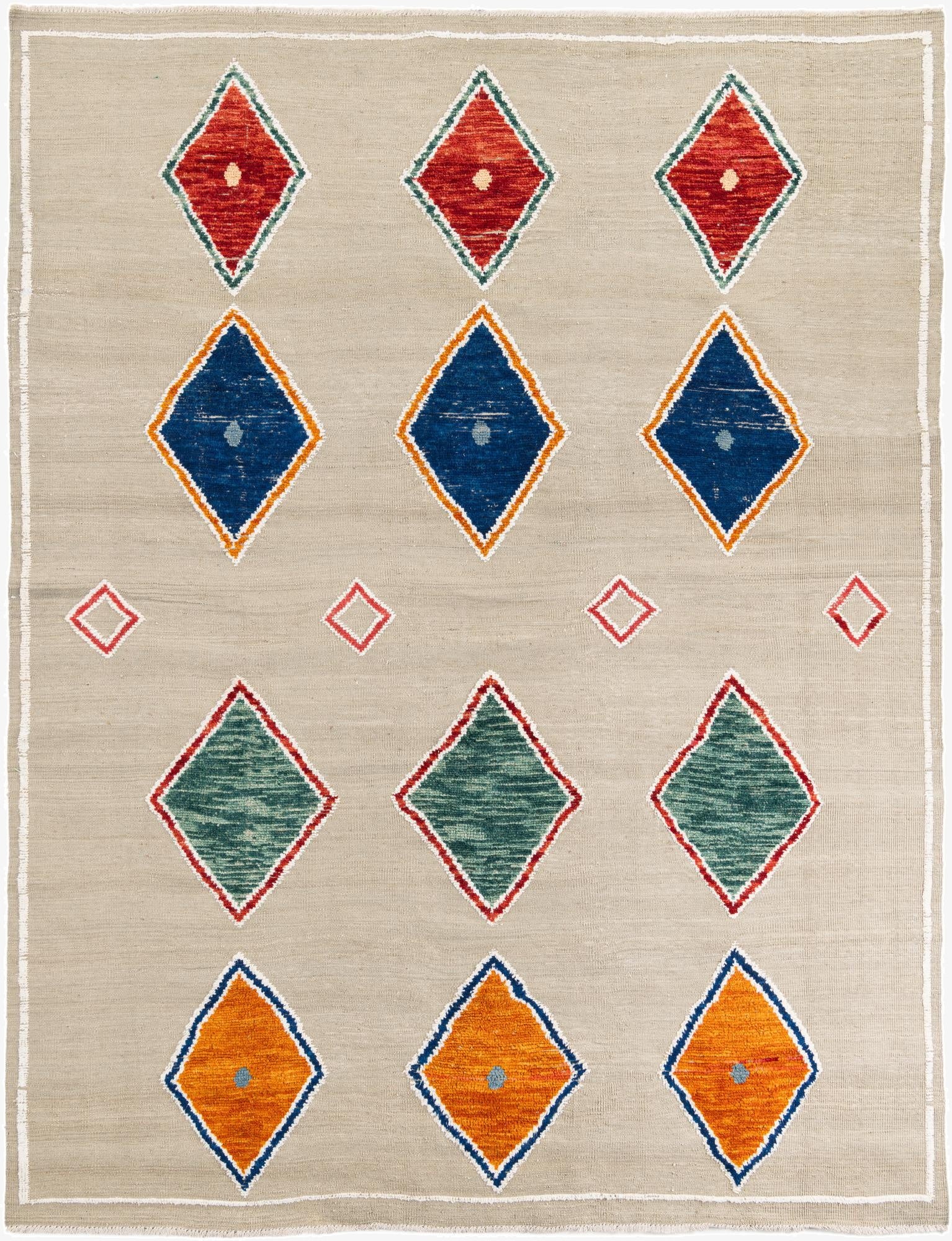  8' 2 x 10' 8  Hand Knotted Moroccan Wool Rug