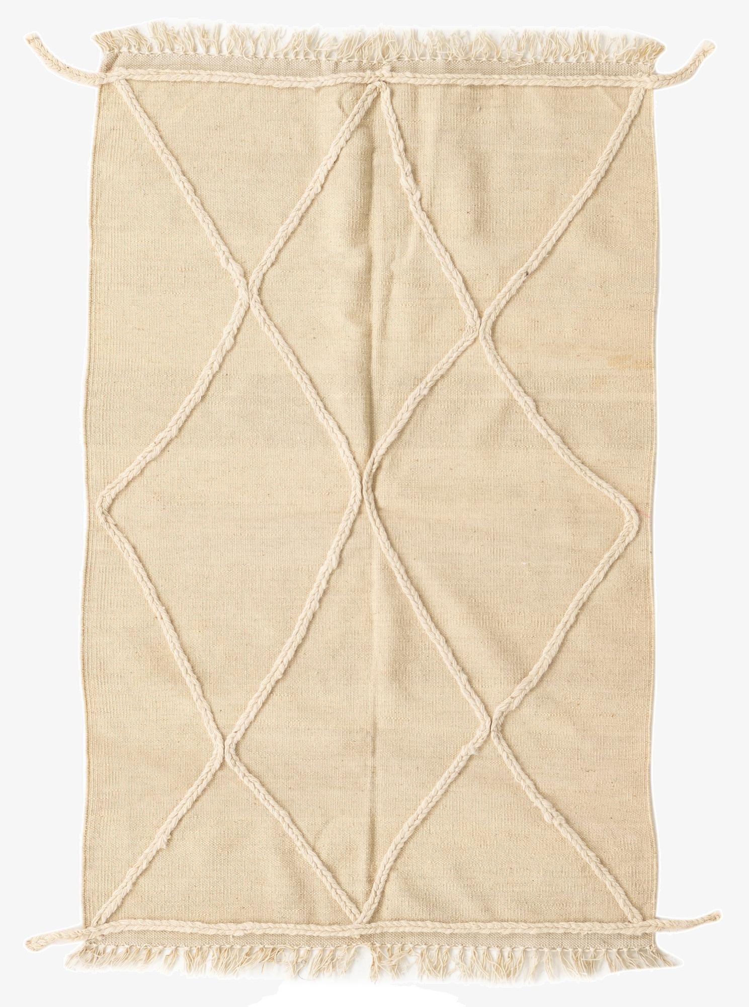  3' 3 x 5' 2  Hand Woven Moroccan Wool Rug