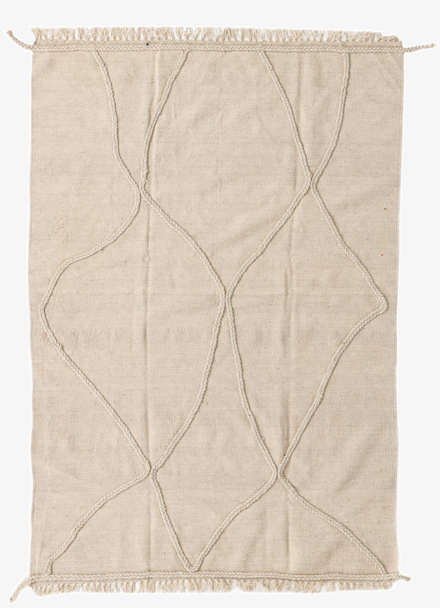  4' 2 x 6' 1  Hand Knotted Moroccan Wool Rug