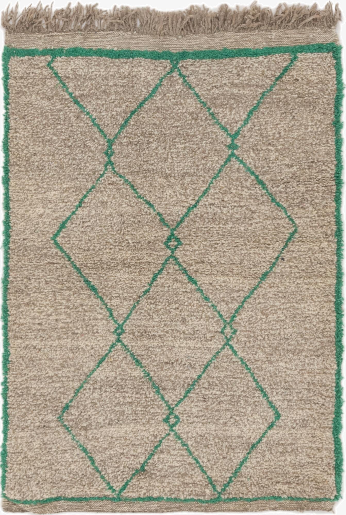  3' 6 x 5'  Hand Knotted Moroccan Wool Rug