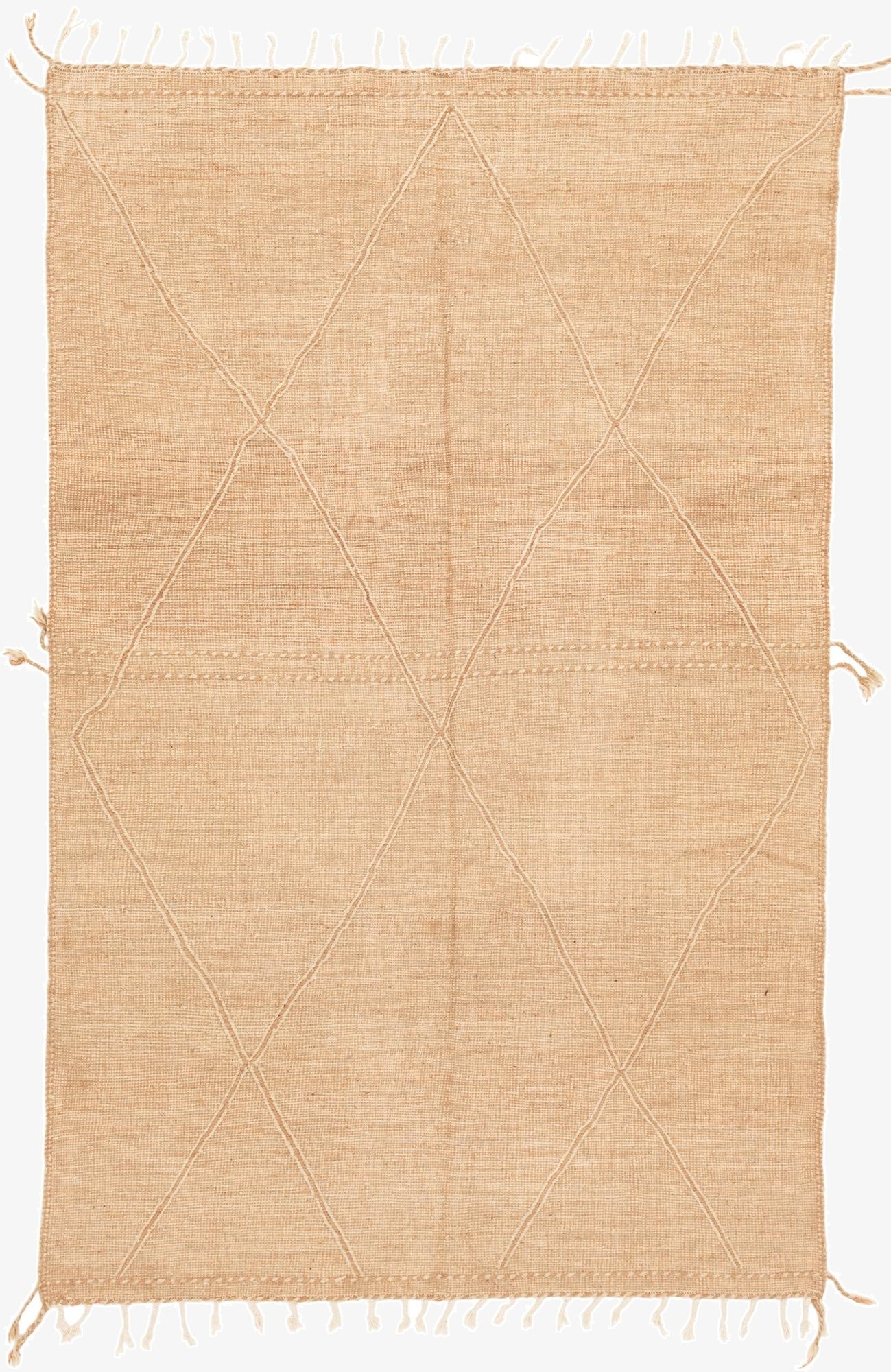  6' 8 x 10' 5  Hand Knotted Moroccan Wool Rug