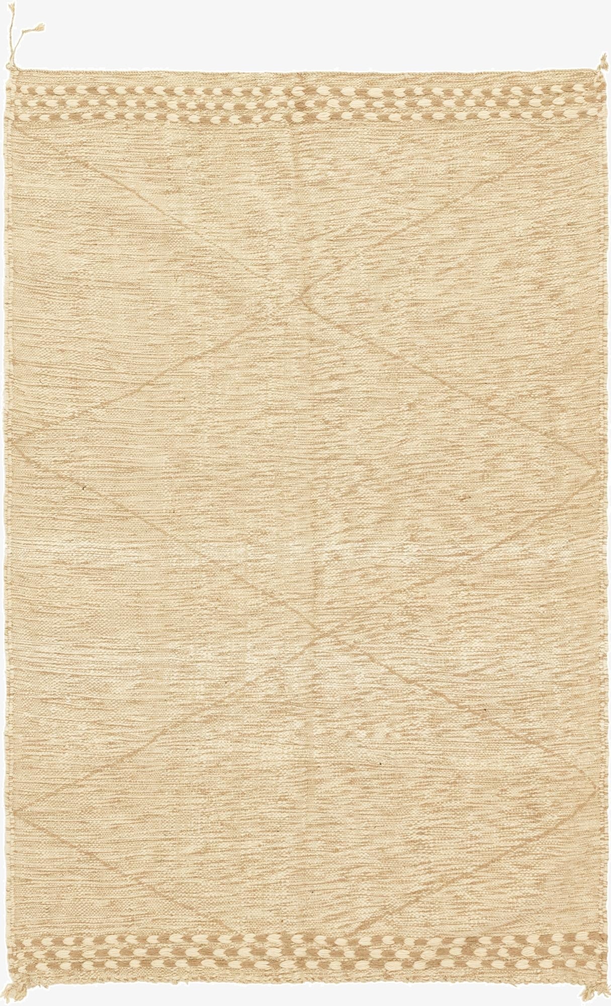  5' 4 x 8' 5  Hand Knotted Moroccan Wool Rug