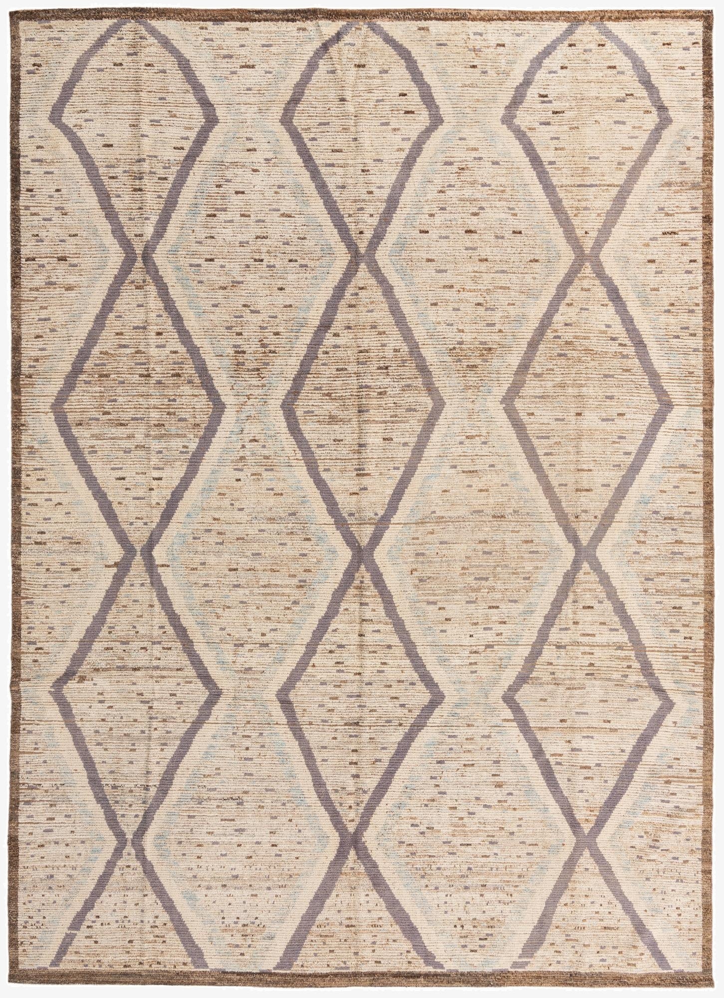  8' 10 x 12' 3  Hand Knotted Moroccan Wool Rug