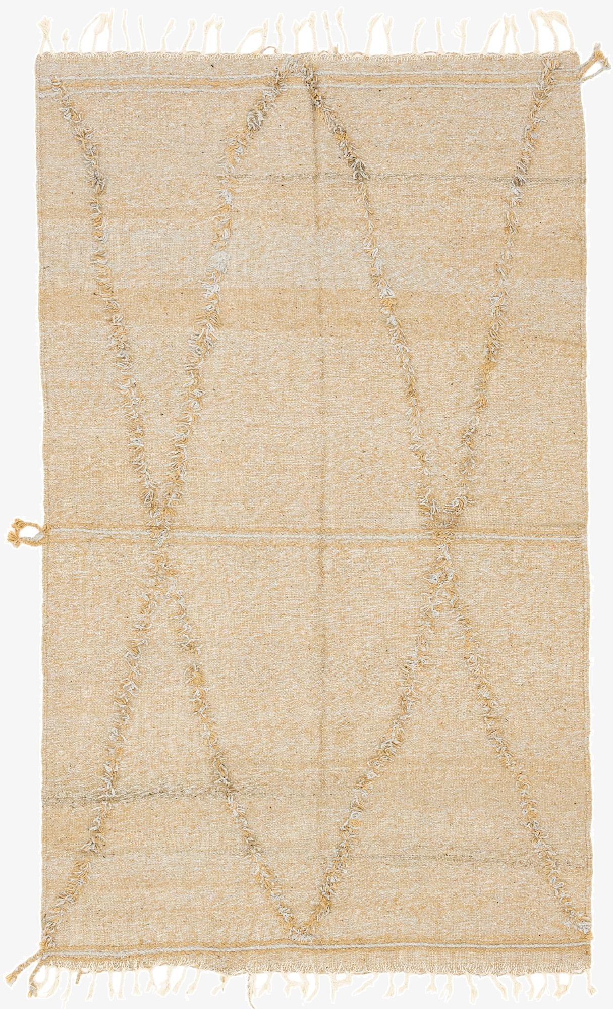  5' 1 x 8' 10  Hand Knotted Moroccan Wool Rug