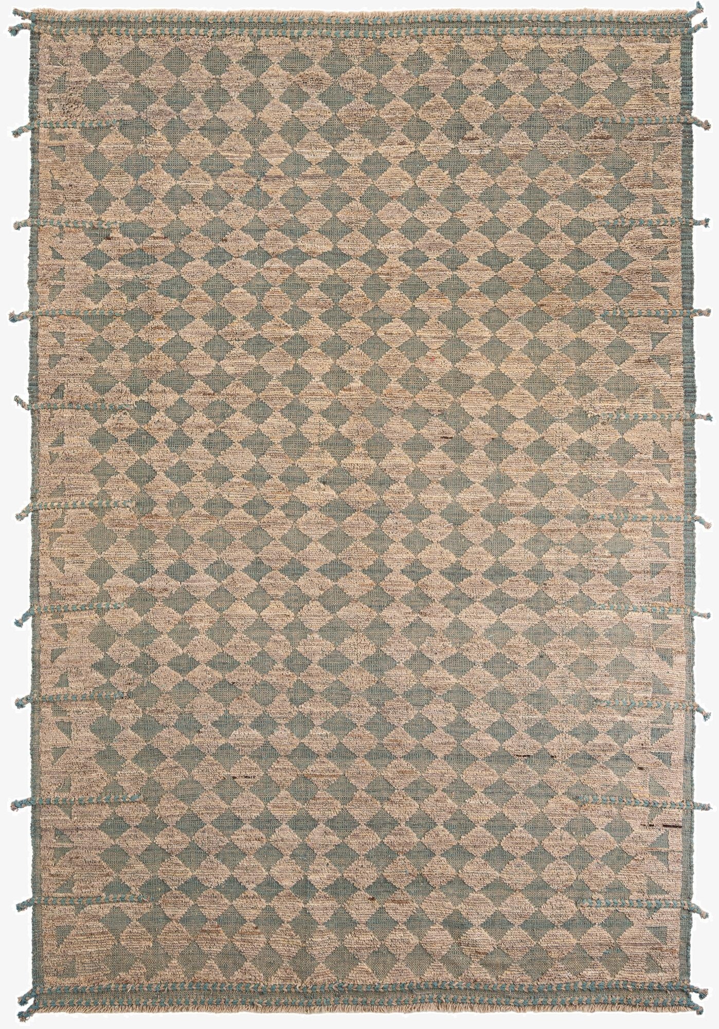  6' 9 x 10'  Hand Knotted Moroccan Wool Rug
