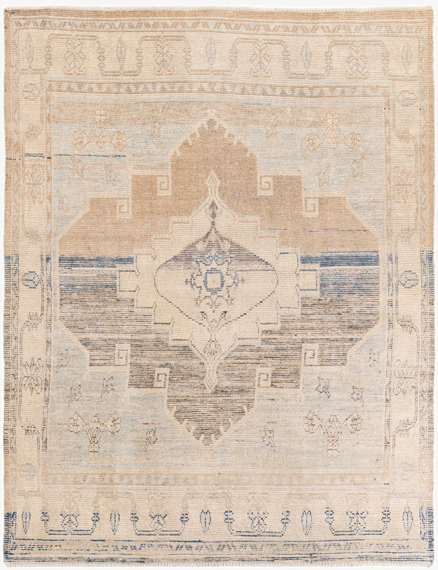  7' 9 x 10' 2  Hand Knotted Moroccan Wool Rug