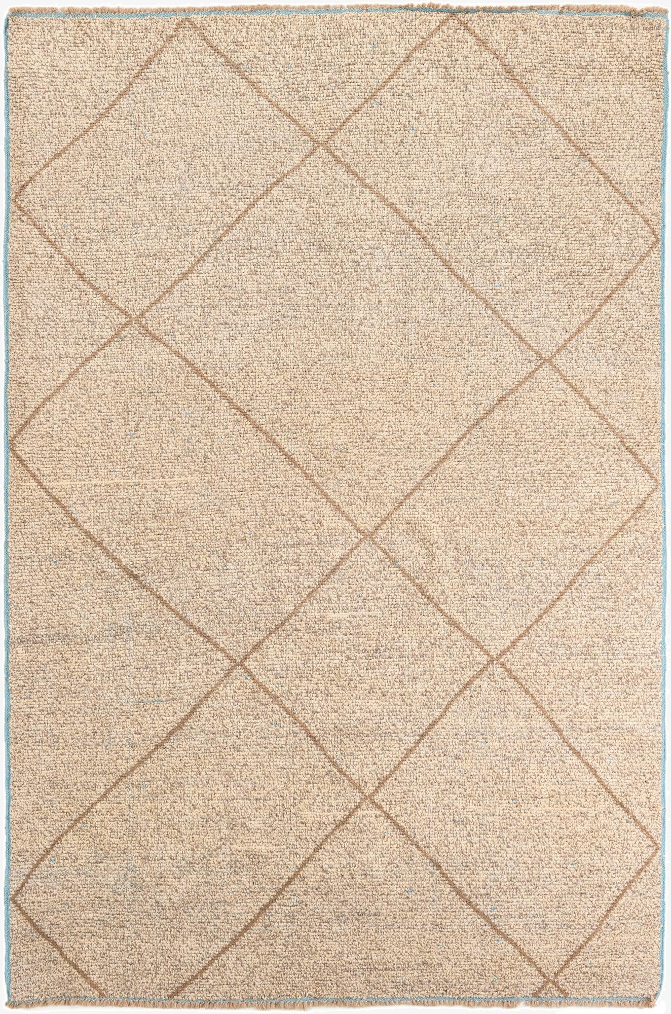  6' 1 x 9' 2  Hand Knotted Moroccan Wool Rug