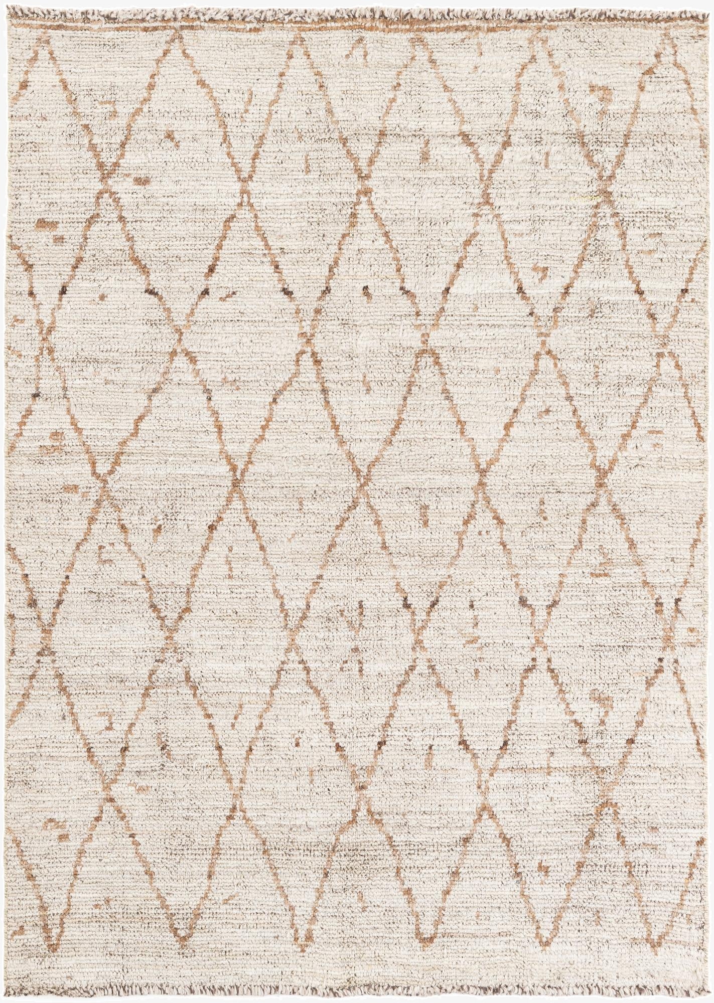  4' 2 x 5' 9  Hand Knotted Moroccan Wool Rug