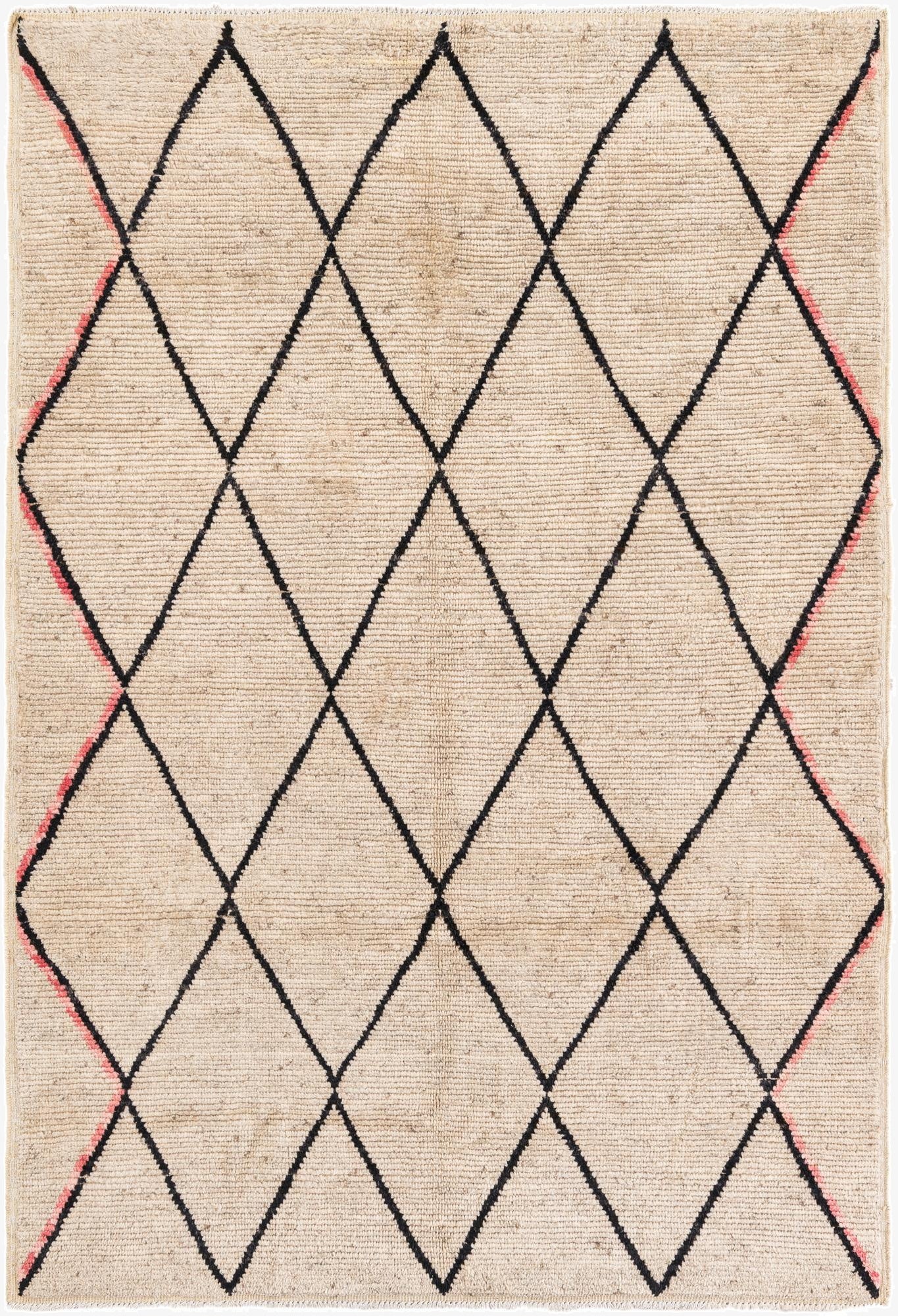  5' 4 x 7' 9  Hand Knotted Moroccan Wool Rug