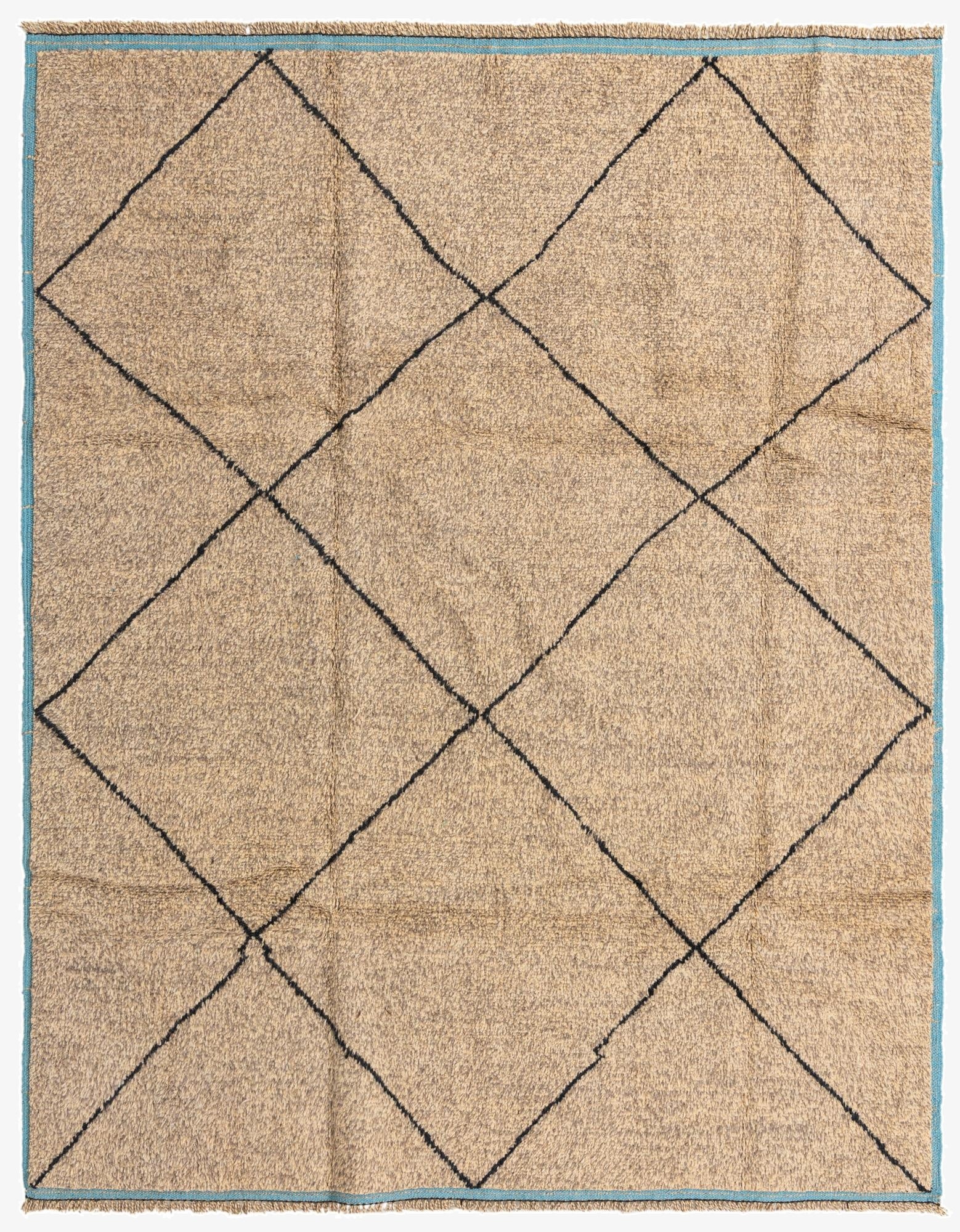  8' x 10' 2  Hand Knotted Moroccan Wool Rug