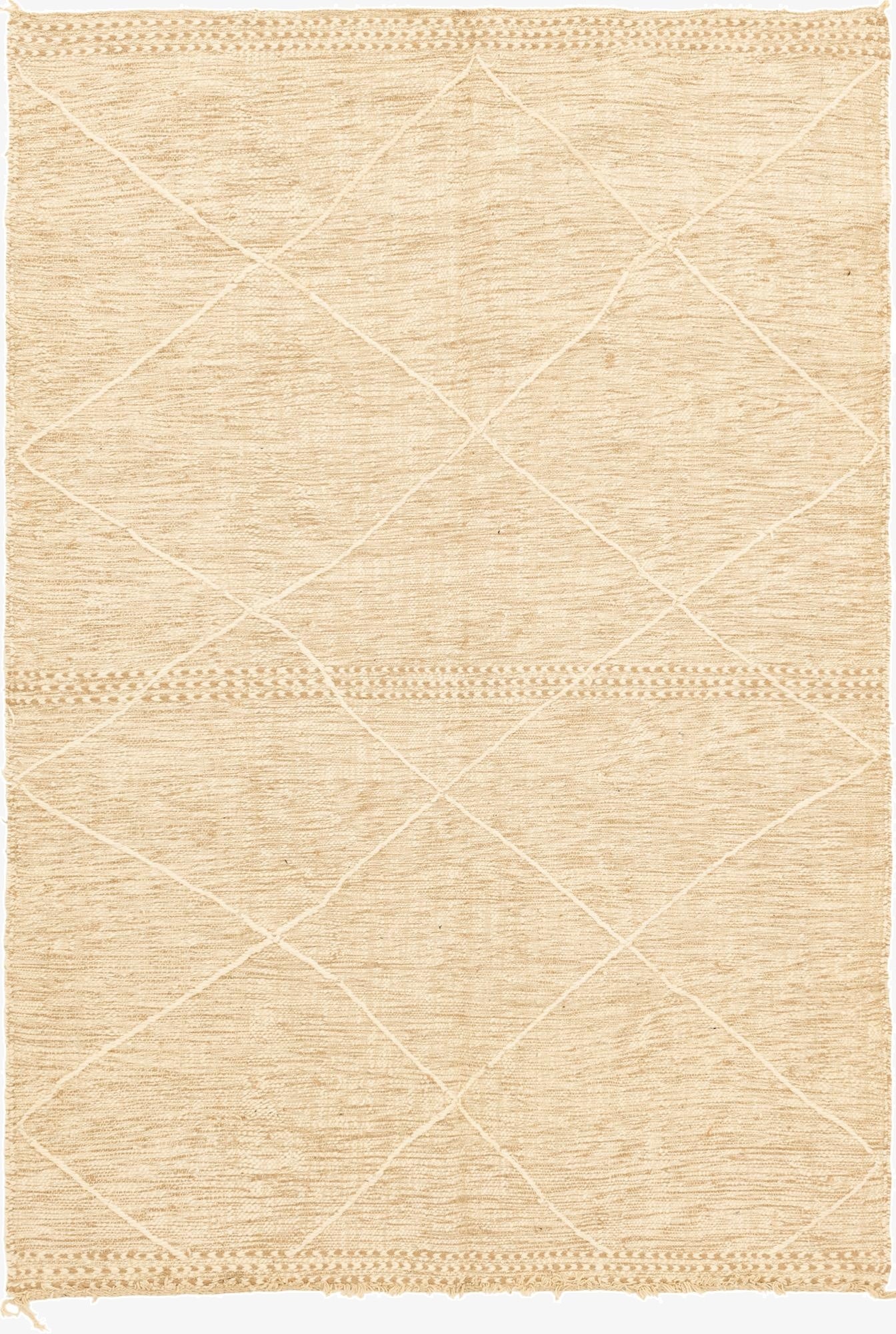  6' 6 x 9' 7  Hand Knotted Moroccan Wool Rug