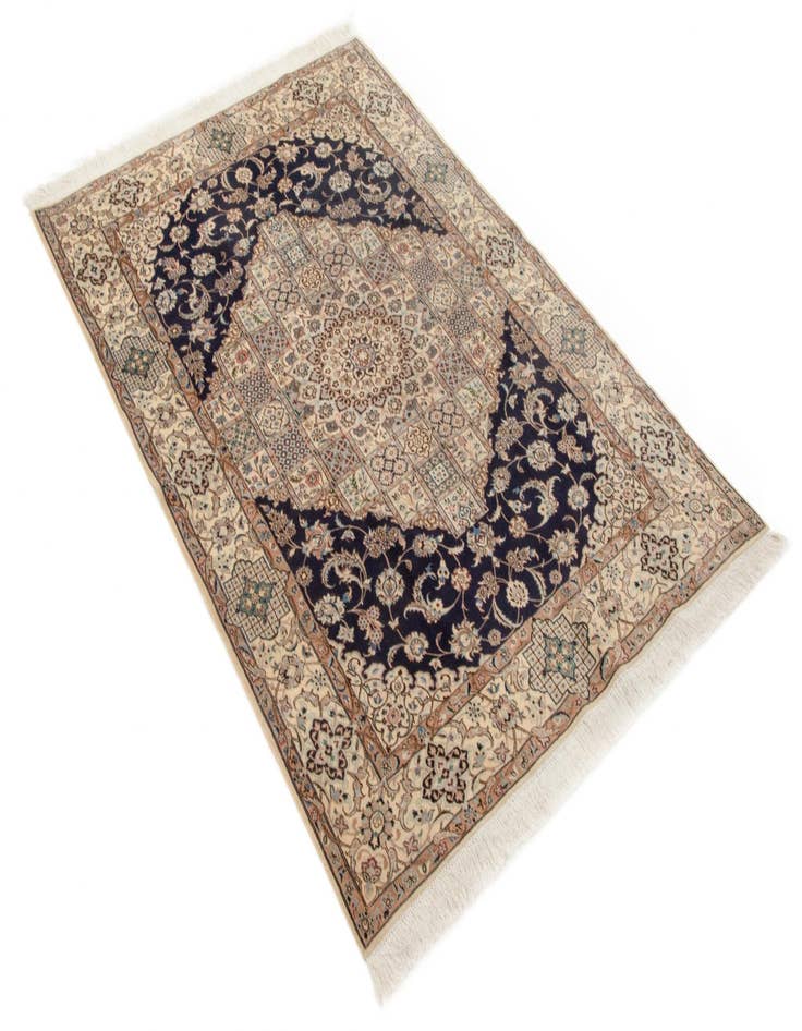 Detail image of  4' 2 x 5' 11  Hand Knotted Nain Persian Rug