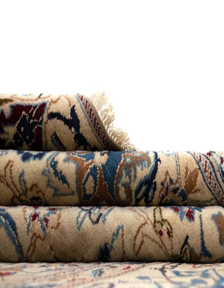 Detail image of  6' 2 x 9' 7  Hand Knotted Nain Persian Rug