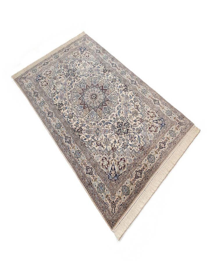 Detail image of  4' 2 x 6' 8  Hand Knotted Nain Persian Rug