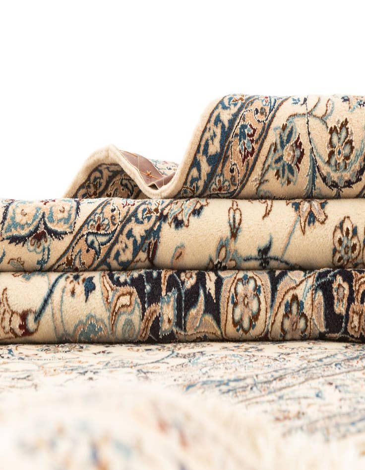 Detail image of  5' 1 x 8' 4  Hand Knotted Nain Rug