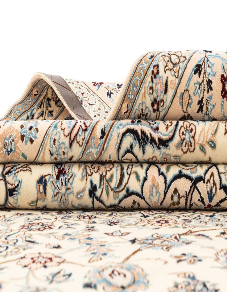 Detail image of  6' 11 x 10' 2  Hand Knotted Nain Rug