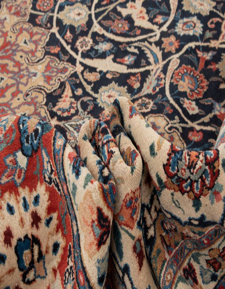 Detail image of  8' 5 x 11' 9  Hand Knotted Najafabad Persian Wool Rug