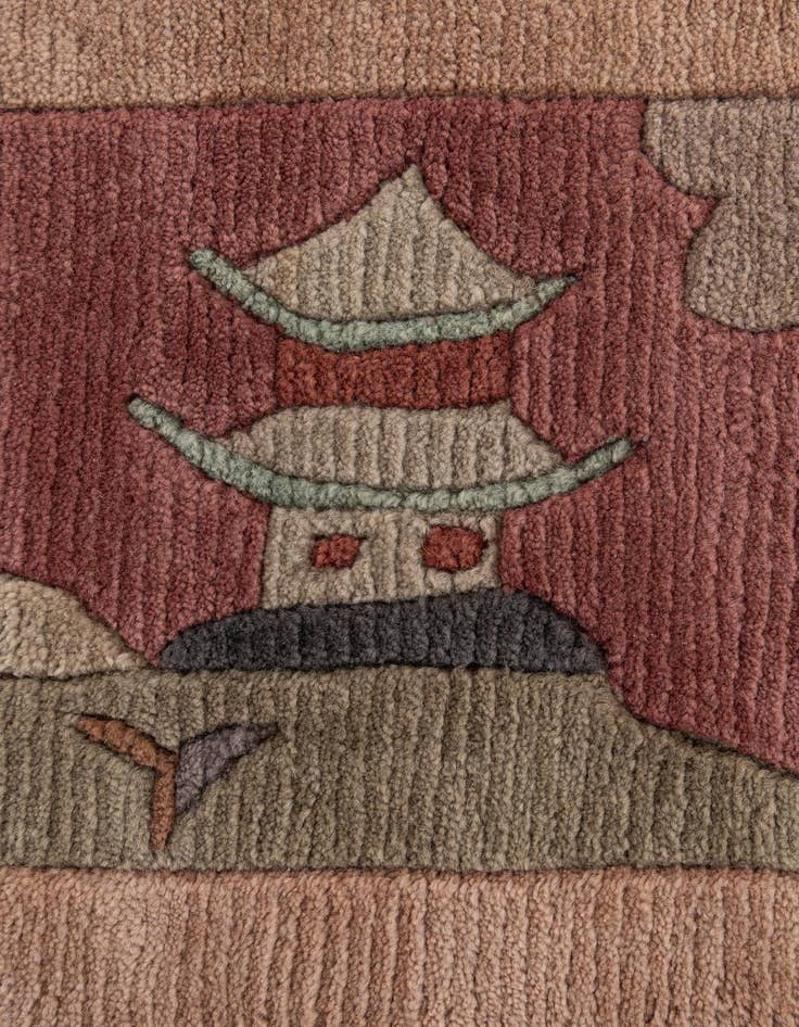 Detail image of  8' 6 x 11' 10  Hand Knotted Nepal Wool Rug