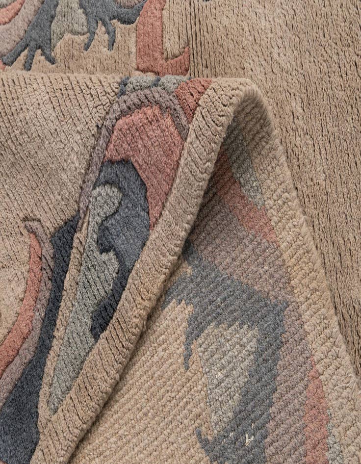 Detail image of  4' x 5' 10  Hand Knotted Nepal Wool Rug