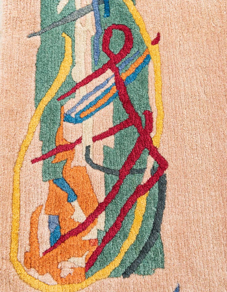 Detail image of  5' 7 x 8' 1  Hand Knotted Nepal Wool Rug