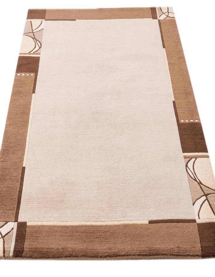 Detail image of  4' 1 x 5' 10  Hand Knotted Nepal Wool Rug