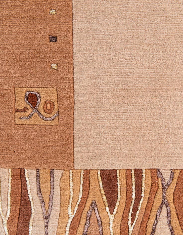 Detail image of  4' 7 x 6' 6  Hand Knotted Nepal Rug