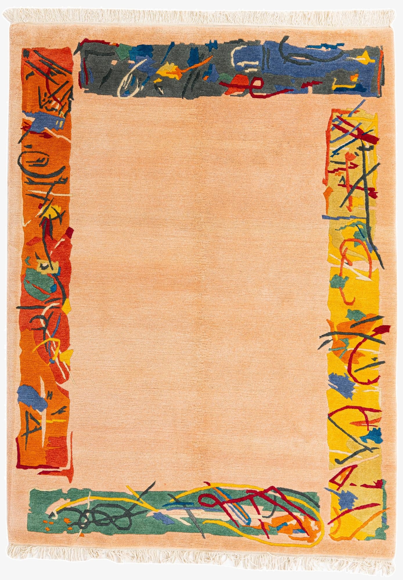  5' 7 x 8' 1  Hand Knotted Nepal Wool Rug