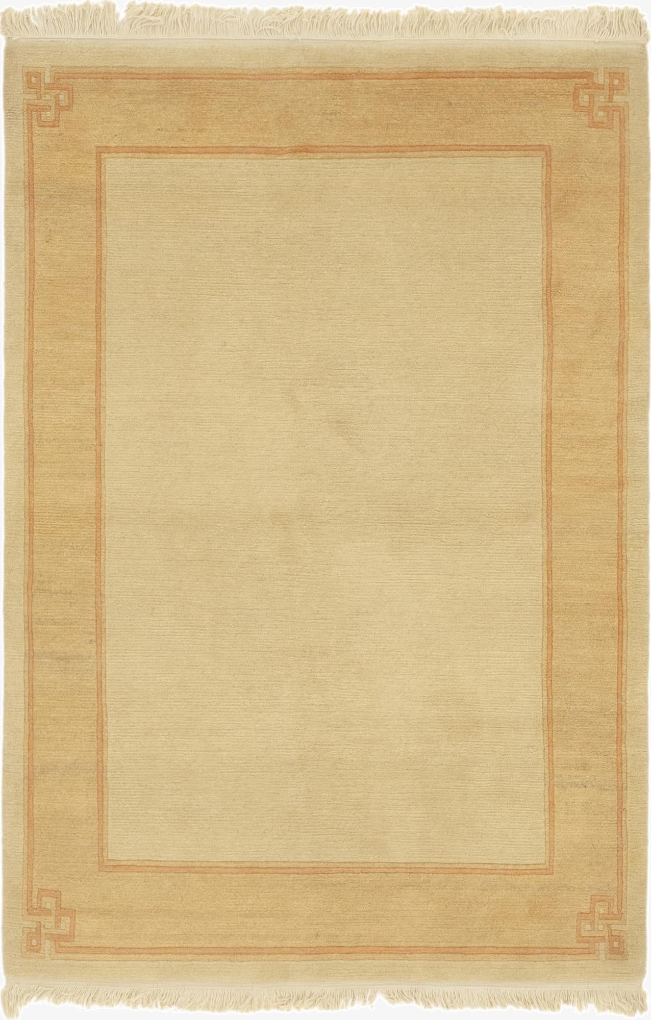  4' x 5' 9  Hand Knotted Nepal Wool Rug