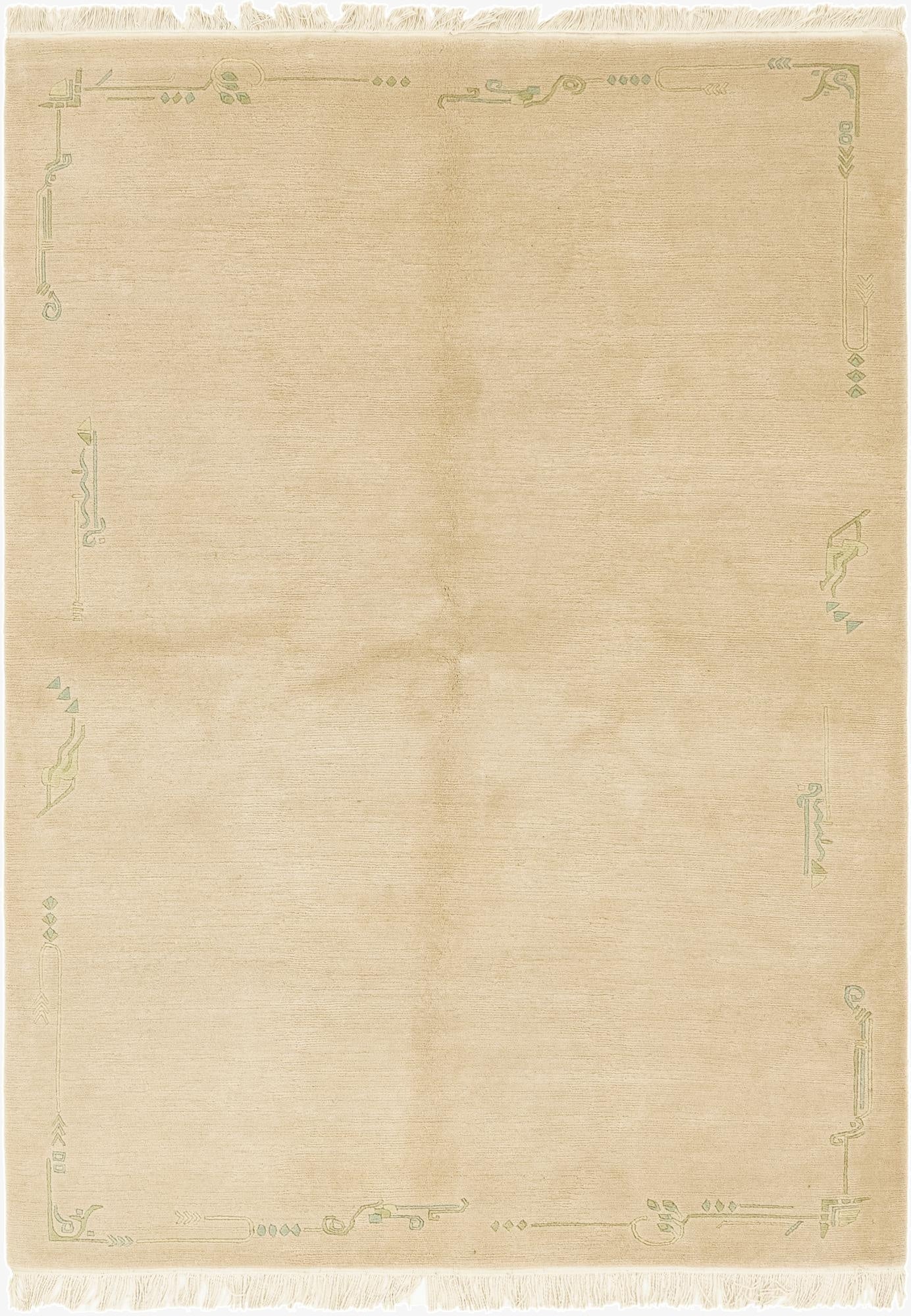  5' 8 x 8' 1  Hand Knotted Nepal Wool Rug