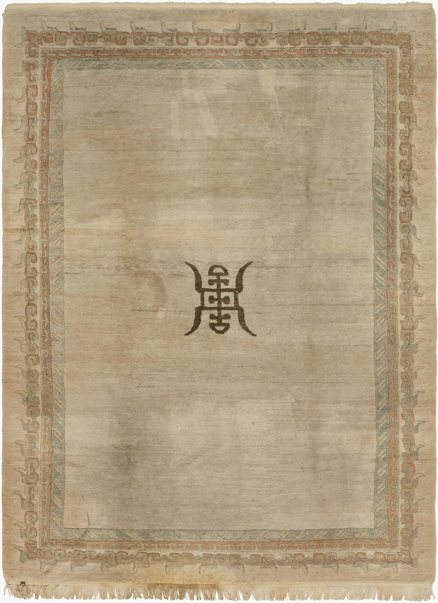  6' 8 x 9' 6  Hand Knotted Nepal Wool Rug