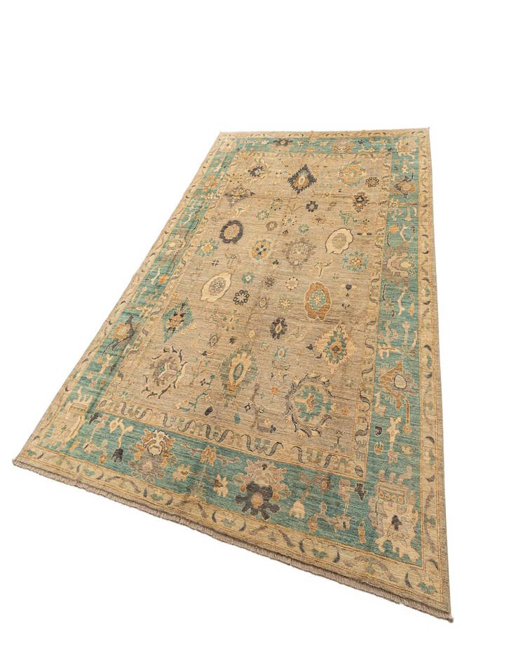 Detail image of  9' 1 x 11' 11  Hand Knotted Oushak Rug