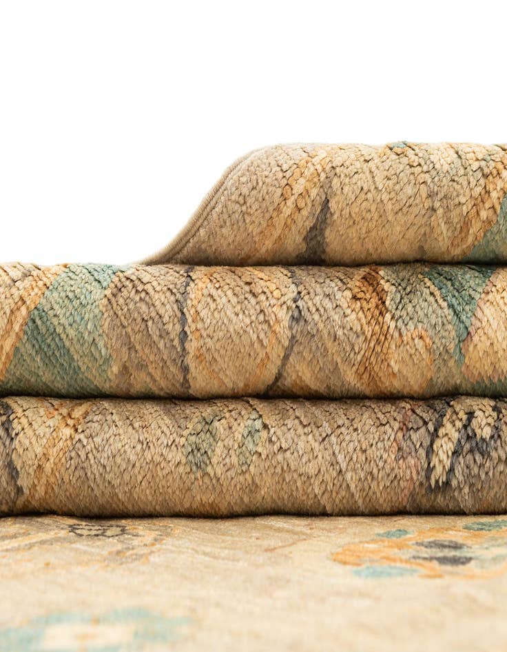 Detail image of  9' 1 x 11' 11  Hand Knotted Oushak Rug