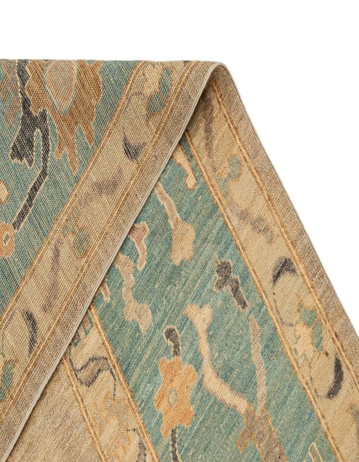 Detail image of  9' 1 x 11' 11  Hand Knotted Oushak Rug