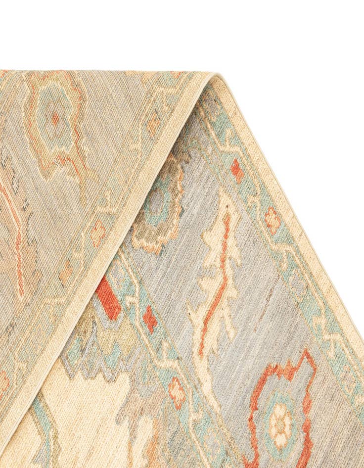 Detail image of  7' 10 x 9' 10  Hand Knotted Oushak Rug