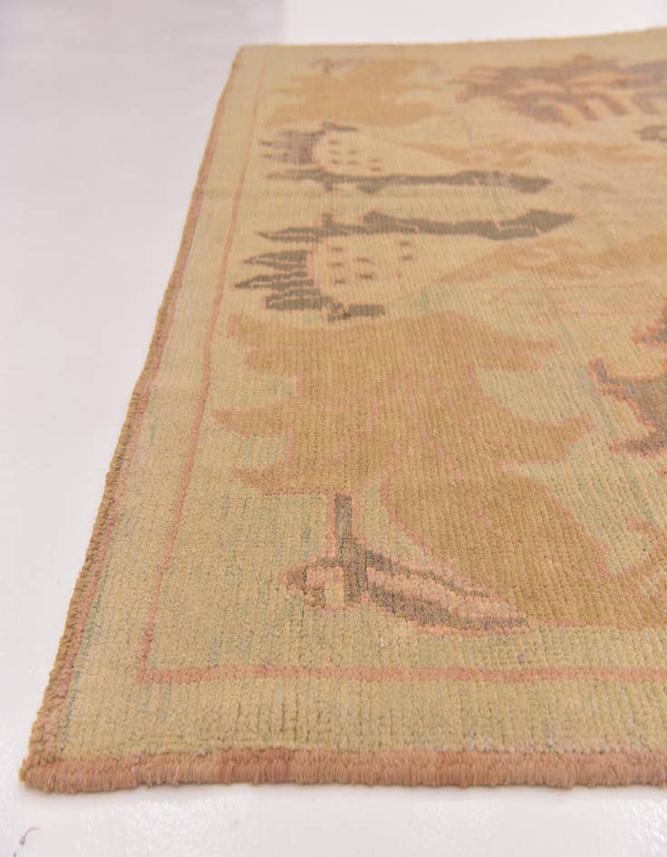 Detail image of  6' 9 x 10'  Hand Knotted Oushak Wool Rug