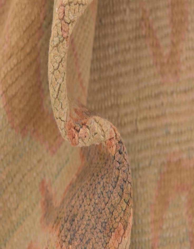 Detail image of  6' 9 x 10'  Hand Knotted Oushak Wool Rug