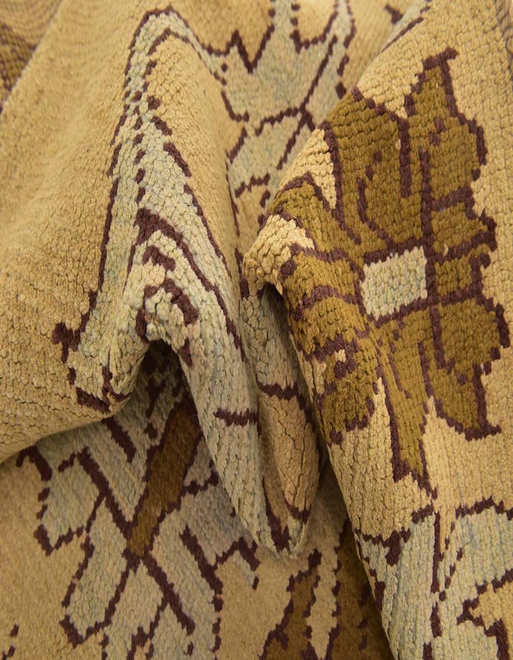 Detail image of  4' 5 x 6' 6  Hand Knotted Oushak Wool Rug