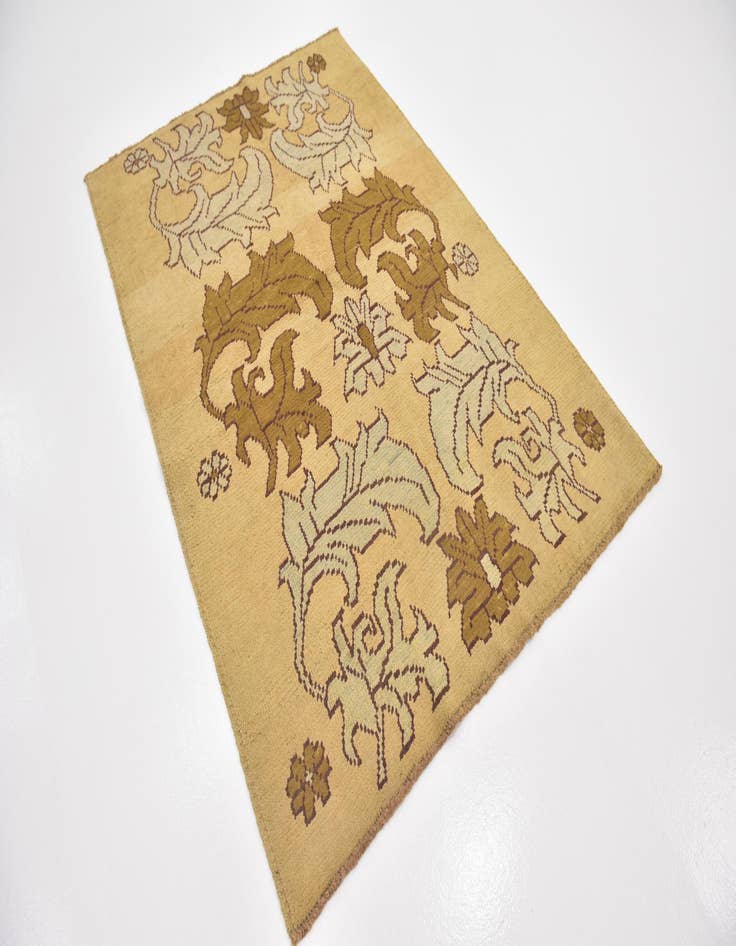 Detail image of  4' 5 x 6' 6  Hand Knotted Oushak Wool Rug