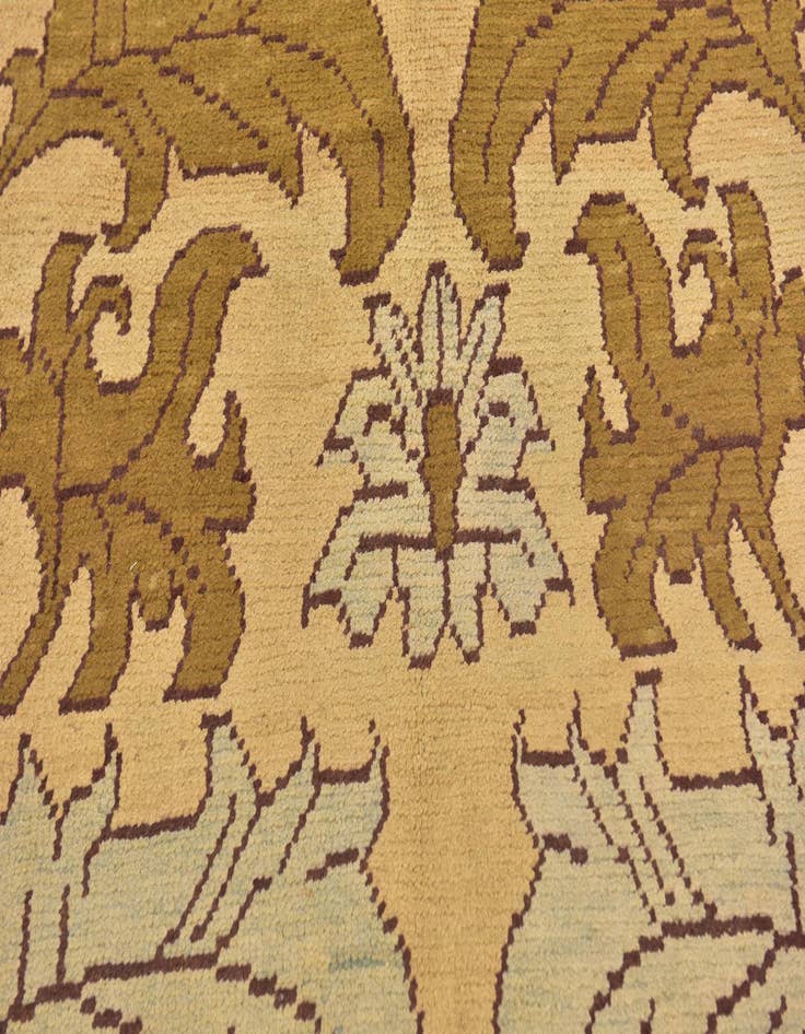 Detail image of  4' 5 x 6' 6  Hand Knotted Oushak Wool Rug