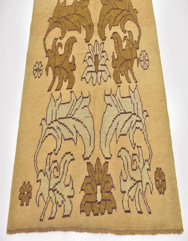 Detail image of  4' 5 x 6' 6  Hand Knotted Oushak Wool Rug